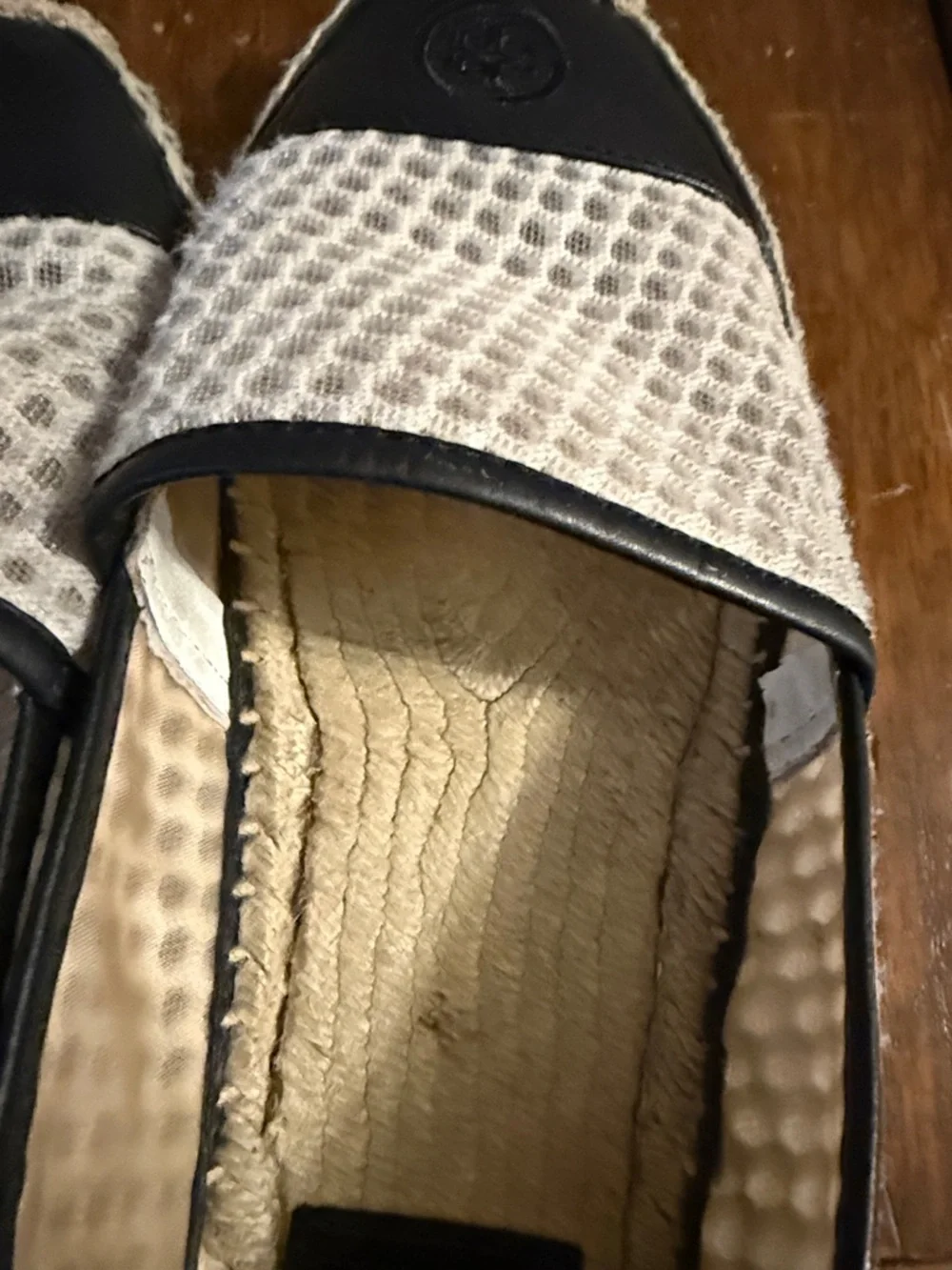 Tory Burch Black and White Colorblock Espadrilles Sz 9.5